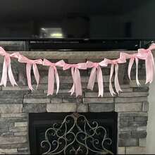 11pcs Pink & Black Bow Party Decorations, Bow Garland Decor, Suitable For Party, Holiday, Birthday, Wedding, Engagement, Fireplace, Wall Decor - Multicolor - View 4