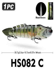 PRO BEROS 1pc Fishing Lures For Bass 13.0/16.69cm Trout Topwater Multi Jointed Swimbaits Slow Sinking Bionic Swimming Lures Bass Freshwater Saltwater Bass Lifelike Fishing Lures Kit - Multicolor - View 25