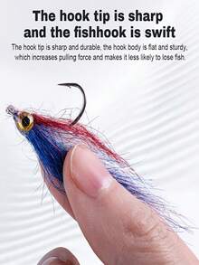 GOTURE 5/10件套飞蝇钩套装，湿式飞蝇钓饵，模仿受伤的小鱼，磁浮慢沉，适用于鲑鱼、鳟鱼、洄游鱼类，飞蝇钓饵套装，节日礼物 - 彩色 - 查看 7