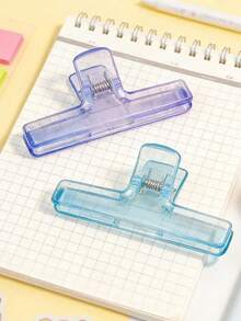 4pcs/1pc Transparent Acrylic Plastic Clips, Office Supplies, School Supplies, Jelly Clips, Multi-Functional Photo Clips, Exam Paper Clips, Invoice/Document Organizers, School Supplies. - Multicolor - View 5