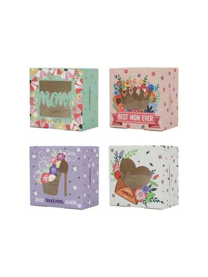 กล่องของขวัญหน้าต่างวันแม่ 8 ชิ้น, กล่องเค้ก, กล่องขนมและคุกกี้, บรรจุภัณฑ์เบเกอรี่, กล่องขนมปัง, กล่องขนมแต่งงานสไตล์ยุโรป, กล่องของขวัญตกแต่งงานปาร์ตี้วันหยุด, กล่องของขวัญวันแม่, กล่องดอกไม้
