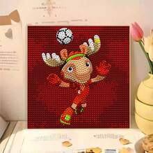 Football Party Supplies Diamond Painting FIFA Peripheral Mascot Diamond Painting Children's Handicraft, Holiday Family Party Gifts, Carnival Festival Supplies, Holiday Small Gifts, Holiday Essentials, Suitable For Various Parties And Event Souvenirs - Multicolor - View 14