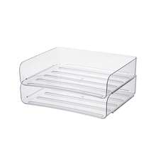 2/4 Packs A4 Size Clear Letter Trays - Stackable Paper Organizer, Desktop Organizer For Office - Desktop Storage Rack Document Organizer For File, Book, Newspaper And Magazine, Storage Compartments - Back To School Supplies - View 13