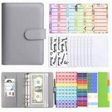 Budget Planner, Binder - Household Book A6 Planner Money Envelopes Envelope Method, Budget Planner Money Organiser Savings Book With Films For Financial Planner Saving Folder, Cash Stuffing Starter - A6 - View 2