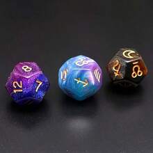 Random Color Astrology Divination, 12 Zodiac Faces, Constellation, Tarot Card Game Accessories, Dice Set, Acrylic Pearl Astrology Dice - Multicolor - View 5
