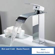 Waterfall Basin Faucet Hot & Cold Short Design Cost-Effective Bathroom Fixture - Multicolor - View 10