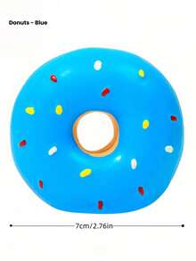 1 pieza Juguete de látex con forma de dona que chirría para mascotas, múltiples colores disponibles, colores brillantes - Multicolor - Ver 8