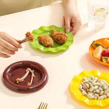 1 đĩa đựng xương hamburger, đĩa chấm nước sốt, bộ đồ ăn sáng tạo, khay đựng đồ ăn nhẹ - Nhiều màu - Xem 6