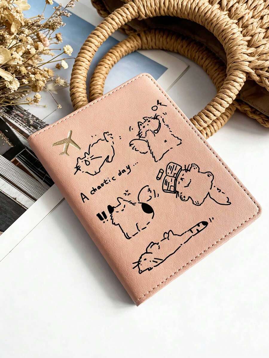 1个可爱卡通猫咪造型护照夹，粉色、红色、白色、黑色、蓝色、黄色可选，开合式旅行证件收纳包，适用于护照、签证、身份证等——是送给女性的理想旅行礼物，适合母亲节、生日等场合。设计优雅，外观时尚，是旅行必备单品，轻巧便携，是送给妈妈的完美礼物。护照套，旅行护照夹，防水，便携，适合度假旅行，夏季旅行必备。 - 彩色 - 查看 1