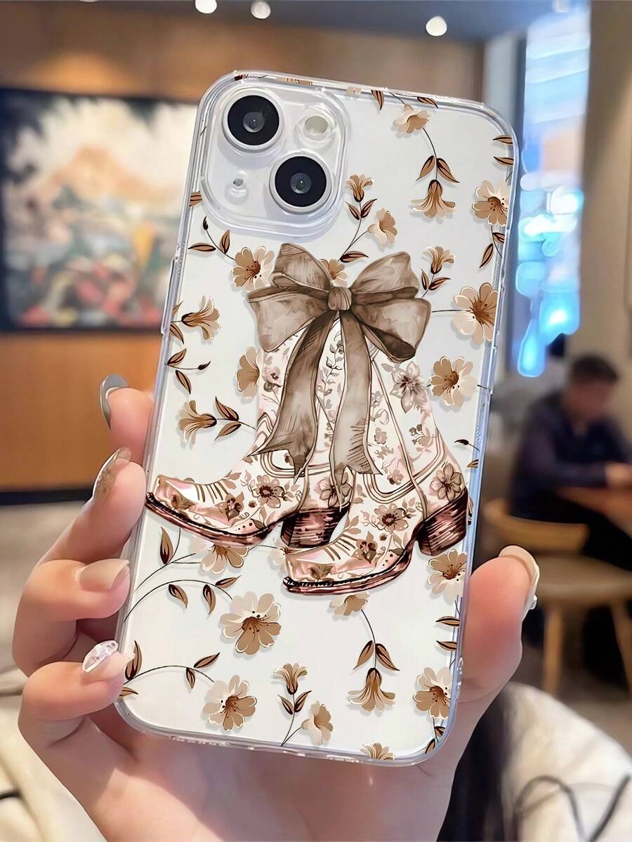 1个西部牛仔花卉拼贴图案透明TPU全包防震防指纹手机壳，兼容Galaxy Galaxy 17/17 Pro/17 Pro Max、16/16 Pro/16 Plus、15/15 Pro Max/15 Pro、11/12/13/14 Pro Max、11 Pro/11 Pro Max、12 Pro/12 Pro Max、13 Pro/13 Pro Max、14 Pro/14 Pro Max，时尚创意设计 - 彩色 - 查看 1