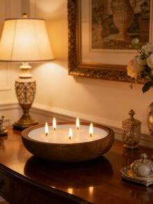 全新木质船形香氛蜡烛，是派对礼品、节日氛围装饰和家居照明的理想之选。这款木质碗形香氛蜡烛适用于家庭、酒店和高档餐厅。它是家居装饰、室内香氛的完美之选，也适用于斋月、聚会、母亲节和毕业季等各种场合。 - 彩色 - 查看 6