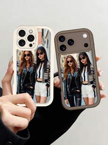 Customized Photo Phone Case, High Definition, Suitable For IPhone 16, 15/14/13/12/11/Plus/Pro/Pro Max, Personalized Couple Photo And Customized Photo And Text Couple Phone Case, Unique Customized Couple Photo Gift - Brown - View 2