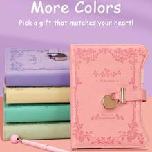 This Diary Comes With A Pen, Lock, And Key-A Unique Gift Idea Suitable For Both Men And Women. This 360-Page Women's Diary, B6 Size, Is Perfect For Writing Down Secrets. Its Garden-Themed Design Makes It An Ideal Gift. A Women's Diary, Personal Journal, Personal Diary, Scrapbook, Decorative Magazine, Garden Pattern-A Sophisticated Diary. - B-Hồng - Xem 2