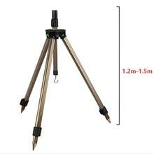 Adjustable Aluminum Alloy Fishing Tripod, 1.2-1.5m Telescopic Ground Spike, Coffee Color Rod Holder For Surf Casting, Outdoor Fishing Gear - Coffee Brown - View 6