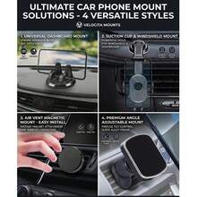 Clip-On Air Vent Phone Holder, Textured Bracket, Multifunctional Car Phone Mount, Air Vent Instrument Navigation Car Phone Holder, Gift For Boyfriend, Car Phone, Compatible With IPhone & Android, Birthday Gift, Car Accessories For Family & Friends - Black - View 12