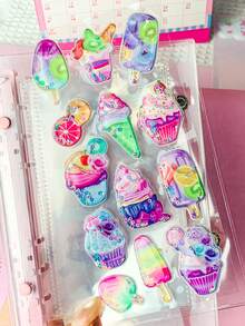 Cute And Lightweight Water-Based Stickers Create A Light And Soft Atmosphere, Adding A Fashionable Touch To Your Daily Accessories Such As Smartphones, Tablets, Laptops, And Card Holders. - Multicolor - View 8