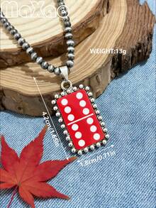Women's Vintage Western Country Style Multi-Pattern Printed Necklace (4MM Pearls 16 Inch Length). Suitable For Daily Wear, Dates, Attending Theme Parties, You Will Get Lots Of Compliments From Friends When Wearing It - Multi-color Printed Necklace - View 14