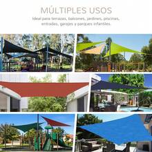 Outsunny Tela de sombra - Beis - Ver 9