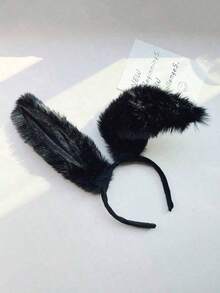 1pc Halloween Rabbit Ear Headband, Cute & Sweet Party Hair Accessory - Plush Bunny Ear Headband, Bunny Costume, Headbands, Hair Hoop Headbands, Role Playing Props, Hair Band, Home Beauty Women Accessory Gifts Accessories - 白色 - 查看 5