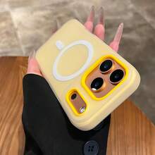 Phone - Luxury Candy-Colored 2-In-1 Magnetic Phone Compatible With 17 Pro, 16, 15, 14, 13, 12 Pro Plus Protective Cover, Frosted Soft With Magnetic Wireless Charging, Shockproof Back Cover 17 Pro - Black - View 8