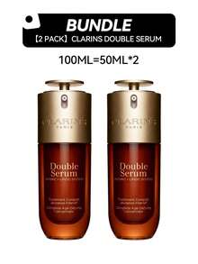 Clarins 【双瓶装】双效精华液 50ml*2 (1.6盎司/50ml*2) 抗衰老，显著紧致柔滑肌肤，提亮肤色，适合所有肤质、年龄和种族。是送给女友、妻子、母亲、朋友、男友、丈夫、父亲和兄弟的理想礼物。适合生日、毕业派对等场合。 - 彩色 - 查看 1