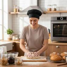 3 Pcs Chef Hats For Women Adjustable Cooking Chefs Cap Food Service Hair Nets Reusable Kitchen Cooking Chef Cap - Reusable Washable - As Pic - View 4