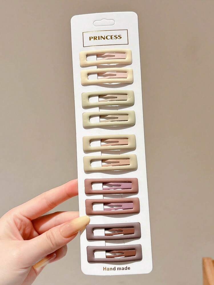 10pcs Cute Girl Hair Clips, Bangs Side Clips, Versatile Daily Wear - Multicolor - View 4