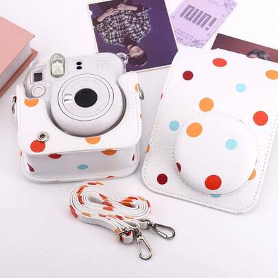 1PC Digital Camera Case Is Suitable For Mini 11/12/40 Universal Dotted Cute Camera Bag Photography Storage Bag Protection Case.