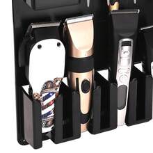 New Black Wall-Mounted Multi-Functional Hair Styling Tool Storage Rack, Suitable For Salons And Home, Can Store Thick Hair Tools, Electric Clippers, Hair Dryers, Etc. - Multicolor - View 4