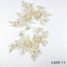 2入組彩色雪紡3D花卉刺繡裝飾貼片，適用於DIY服飾鞋帽裝飾縫紉工藝 - 彩色 - 查看 25