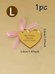 LICVIC Personalisierte Herz-Geschenkanhänger, Hochzeitsstil Name und Datum Etiketten für Geschenkverpackung, Partybevorzugungen und Einladungen, personalisierte Paar-Erinnerungsetiketten für Hochzeitstag, Valentinstag, elegantes Liebesthema Geschenkdekoration, personalisierbare Herz-Geschenkanhänger, individuelle Hochzeitsbevorzugungsetiketten - Stil B - Übersicht 22