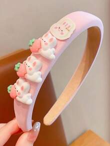 1 chiếc băng đô co giãn hình thỏ dâu tây dễ thương dành cho bé gái. - Nhiều màu - Xem 8