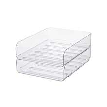 2/4 Packs A4 Size Clear Letter Trays - Stackable Paper Organizer, Desktop Organizer For Office - Desktop Storage Rack Document Organizer For File, Book, Newspaper And Magazine, Storage Compartments - Back To School Supplies - View 11
