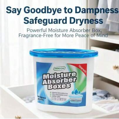 2 Packs Lightly Scented Dehumidifier Boxes, Large-Capacity Dissolvable Granules For Moisture Absorption & Air Freshening, Ideal For Living Room, Bathroom And Wardrobe, Anti-Damp Solution