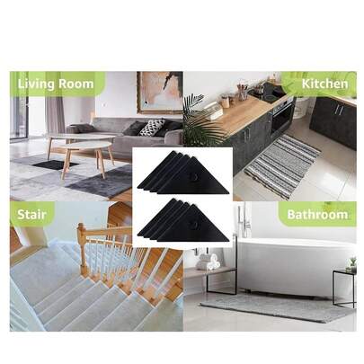 Alfombra antideslizante para instalación fácil de bricolaje, fijación de esquinas de mantas, compatible con todo tipo de pisos, adecuada para alfombras pequeñas del hogar, sujetadores de alfombras, pisos de madera dura, baldosas