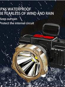 1pc Rechargeable Powerful Fixed Focus LED Headlamp, Camping Hunting Fishing Mini Headlight - As Shown In the Figure - View 10