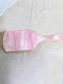 1pc Customized Laser Engraved Air Cushion Hair Comb, Personalized Acrylic Shiny Pearl Textured Name Design, Unique Bridesmaid Party Gift, Gift For Her/Mom - Multicolor - View 7