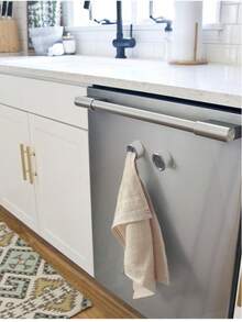 1/2/4个装创意自粘毛巾挂钩，壁挂式按压毛巾架，适用于浴室和厨房，免钻孔硅胶夹持架，现代无钉家居收纳架，1套 - 彩色 - 查看 3