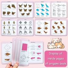 1 Set Of Origami Paper Cuttings Books, Including Folding Paper And Instructions, To Release Children's Creativity, Cultivate Children's Hands-On Ability, Birthday Gifts - Multicolor - View 6