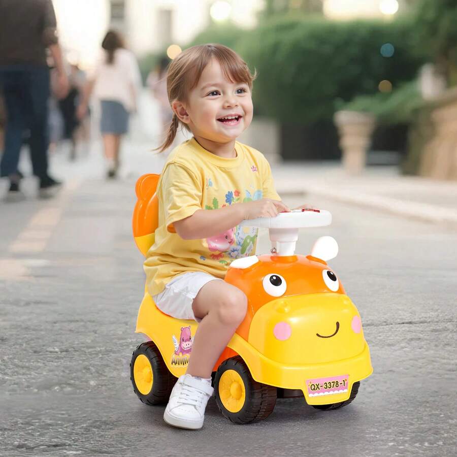 Kids Push Ride-Ons - Modell Mit Rückenlehne, Cartoon-tiere - View 1