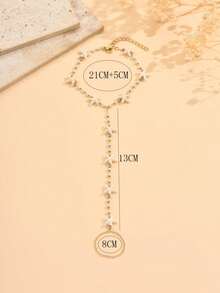 1 pieza Anillo de dedo del pie con cadena de acero inoxidable con forma de estrella de mar, adecuado para uso diario y vacaciones en la playa, joyería de estilo oceánico para los pies. La longitud de la cadena y el número de estrellas de mar/cuentas se pueden personalizar. - Multicolor - Ver 4