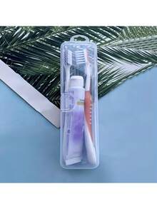 Portable Transparent Toothbrush Travel Storage Box, Plastic Toothbrush And Toothpaste Storage Box, Dust-Proof And Breathable Oral Care Tool Storage Box, Lightweight For Home, Travel, Camping And Business Trip - Clear - View 7