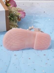 Spring/Summer Fashion Pearl Flower Girls Sandals, Princess Baby Shoes - Pink - View 8