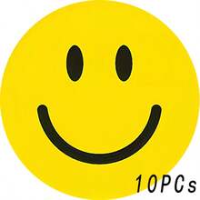 Classic Yellow Smiling Face Round Magnet: Two Black Dots & Curved Arc Smile, High-Contrast & Clean Lines – A Touchable Icon Of Happiness For Your Fridge - Classic Yellow  Face - View 8