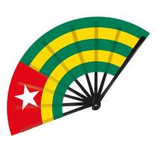 Torcida da Copa do Mundo Bandeira Nacional Ventilador Dobrável, Ventilador Dobrável de Tamanho Grande, Item Popular para Comércio Transfronteiriço, Prop para Atmosfera de Bar/KTV/Festa - Multicolorido - Visão 11