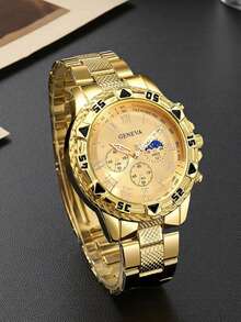 Juego de 3 piezas de relojes para hombre – Relojes de estilo empresarial versátiles, ¡perfectos para regalar! - Multicolor - Ver 4