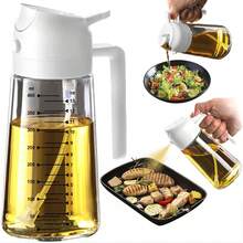 TrendPlain 16oz/470ml Glass Olive Oil Sprayer For Cooking – 2 In 1 Olive Oil Dispenser Bottle For Kitchen Gadgets And Air Fryer Accessories, Salad, BBQ - Black - 查看 14