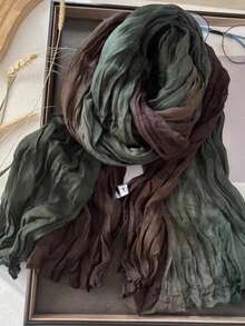 1pc Women's Long Lightweight Ombre Scarf, Fashionable Casual Suitable For Daily Matching, Commuting, Beach, Vacation Or Sun Protection - Multicolor - View 6