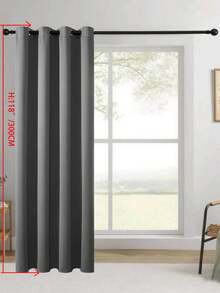 1 件装经典遮光窗帘 - 隔音隐私窗帘，顶部带金属环 - 高精度平纹涤纶面料，适用于卧室、露台门 - 无绳田园风格窗帘，四季皆宜，适用于卧室和客厅 - 深灰色 - 查看 30