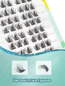 DIY Lash Extension Clusters C Curl 12mm Fluffy Wispy Individual False Lashes Reusable Natural Look For Daily Wear At Home Beginners - C - View 5
